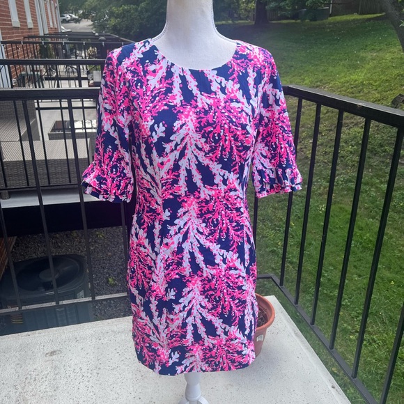 Lilly Pulitzer Pink and Blue Floral Dress - Picture 6 of 12